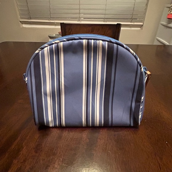 Ralph Lauren Striped Blue Pouch and a Black Floral Cardholder